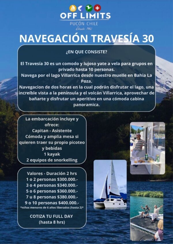 Navegacion_yate _vela_Pucon Navegación en Yate a Vela de Lujo en Pucón